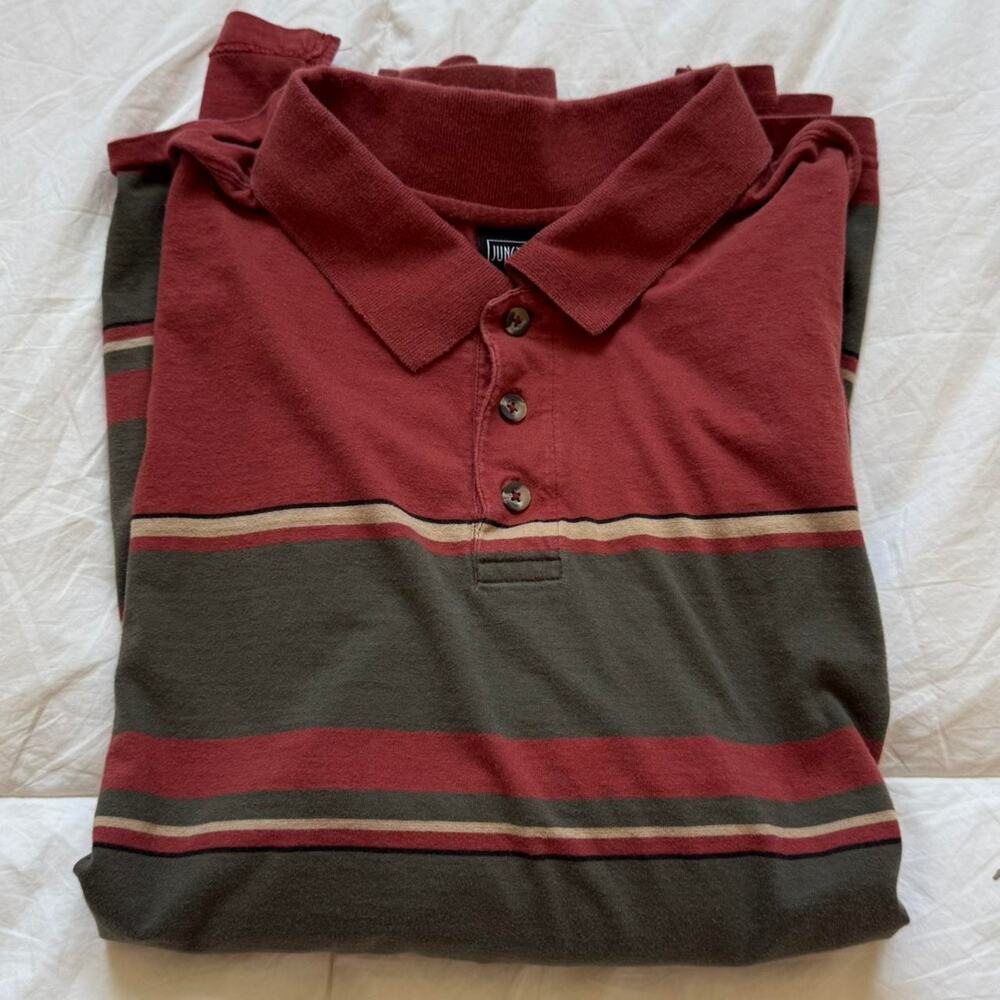 junction West Striped long sleeve rugby shirt sz XXL preppy grunge sporty - Picture 4 of 8